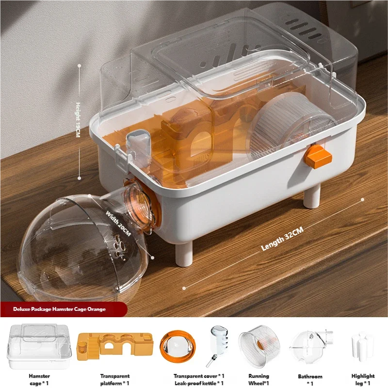 Guinea Pig Travel Hamster Carrier Cage for Gerbil Sugar Glider Dwarf Hamster Outdoor Pet Cage Carrier Case Double Layer Luxury