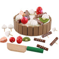 Wooden Children Kitchen Toys Pretend Toys Cutting Cake Play Food Kids Toys Wooden Fruit Cooking Toys For Baby Birthday Interests