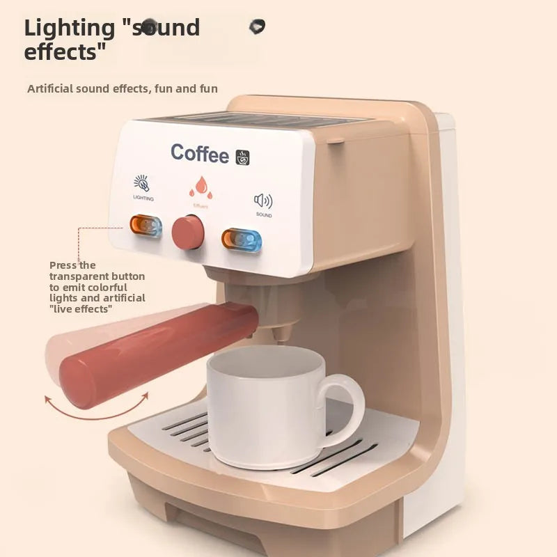 Children's Play House Simulation Coffee Machine Toy Simulation Kitchen 2024 Role Play Girl Year Old
