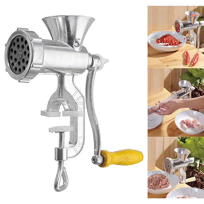 Manual Meat Grinder Sausage Meat Stuffer Aluminum Alloy Multipurpose Vegetables Chopper Pepper Cutter Home Kitchen Tool