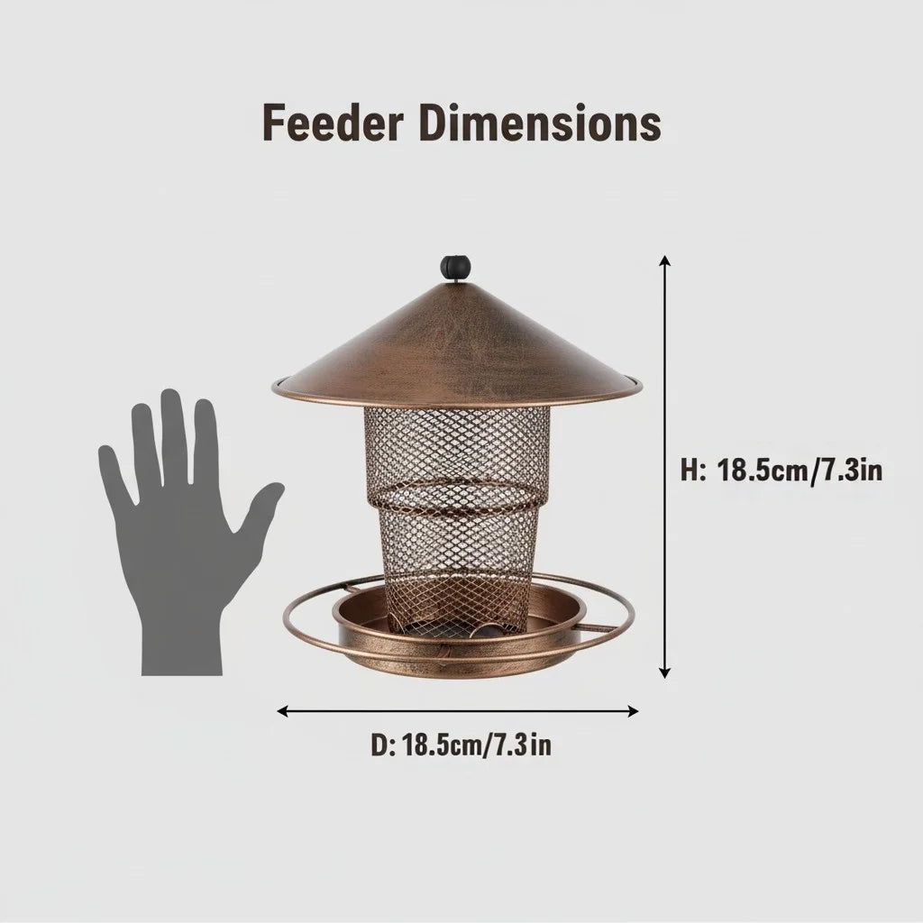 Bird Feeder for Outdoor Hanging Large Capacity Squirrel Proof Birdfeeders Heavy Duty Metal Bird Feeders for Outside