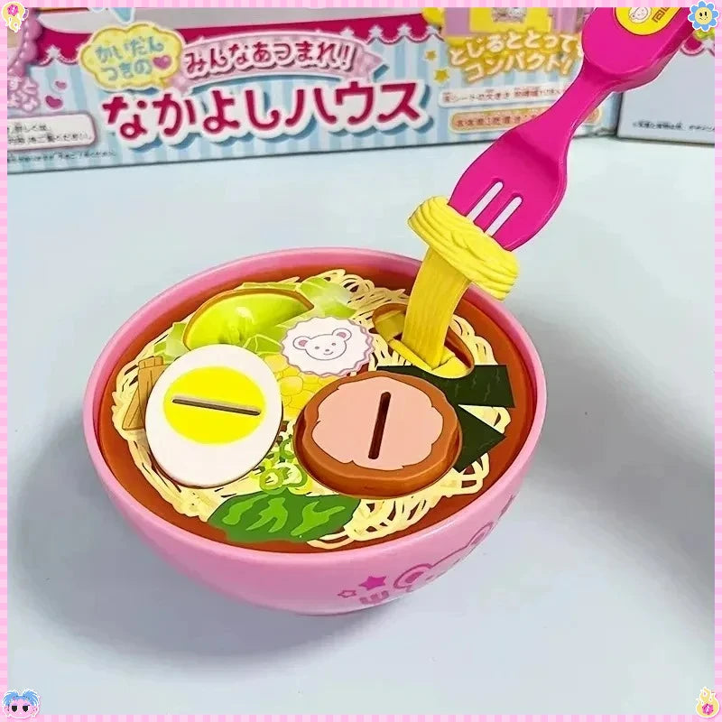 @9 Types Food Feeding Toy Japanese Pudding Feeding Toy Ramen Ice Cream Jelly Strawberry Pudding Set Kids' Role Play Toys Gifts