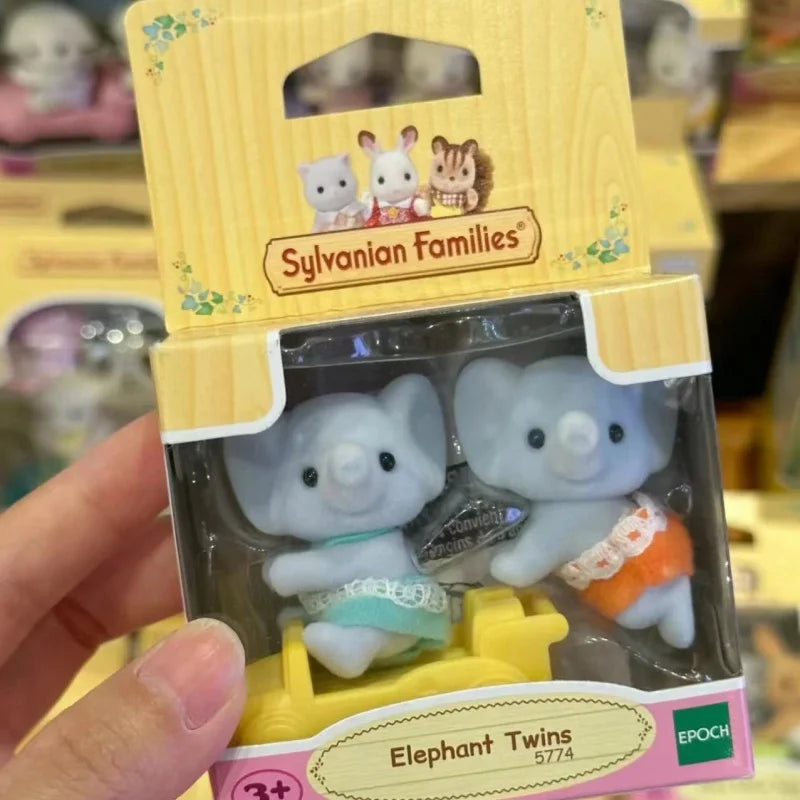 Sylvanian Families Anime Girl Figures Furniture Set  ternurines Authentic elephant twins