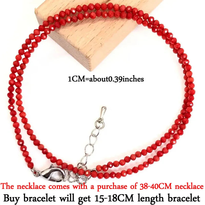 2024 New Boho 2mm Natural Stone Crystal quartz Necklace Bracelet Small Chain Ladies Fashion Accessories Charm Jewelry Accessorie