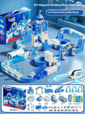 Magnetic Race Track Building Blocks Set DIY Assembled Castle Track Car Toy Creative Magnetic Track Vehicle Construction Kit