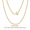 Rinntin 925 Sterling Silver Italian Handmade 1.2/1.6/2.0mm Chopin Chain Necklace for Women Fashion Basic Neck Chain Jewelry SC53