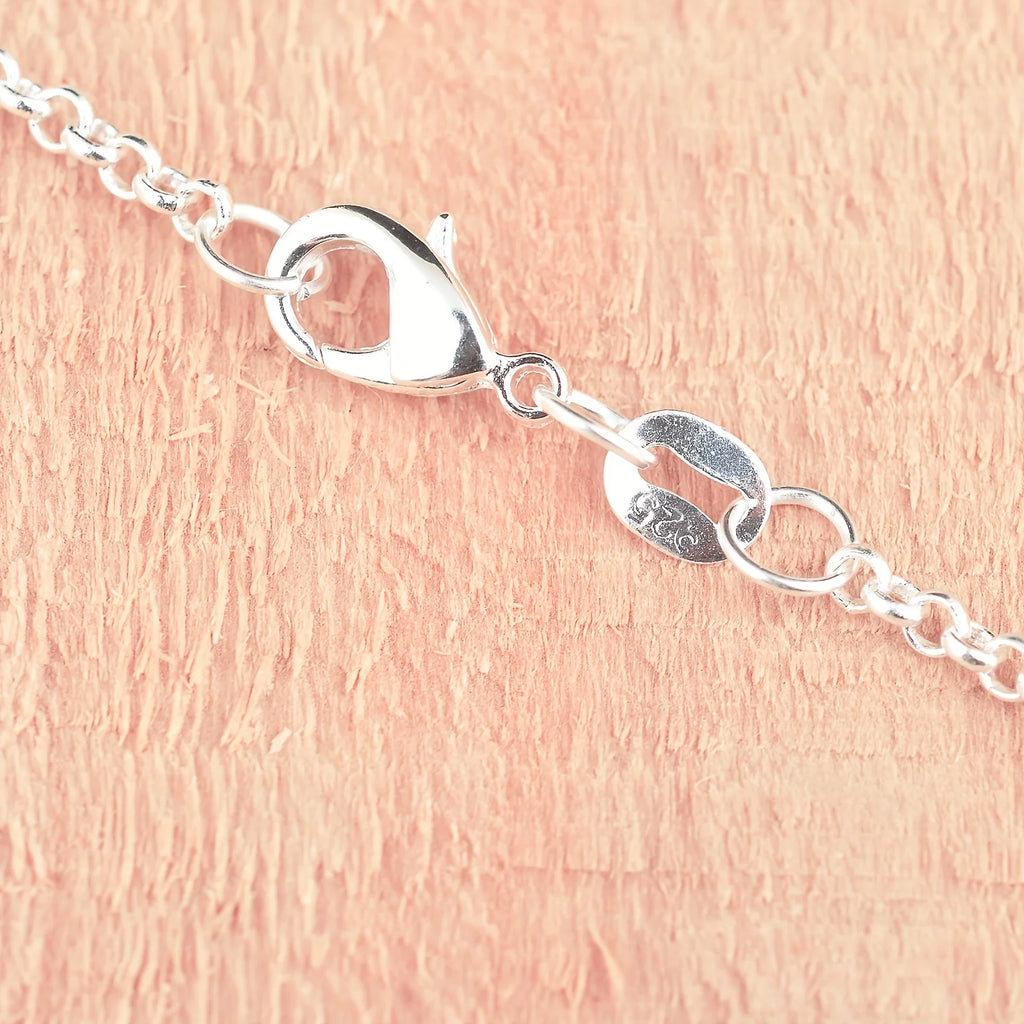 10PCS Wholesale Pure 925 Sterling Silver Color Charm Link Chain Necklace Jewelry with Strong Smooth Lobster Clasps 16-30 Inch