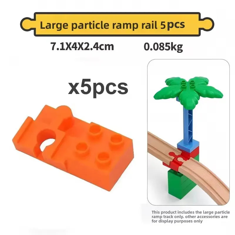 All Kinds Connectors Wooden Train Track Accessories Universal Plastic Building Blocks Adapters Fit for Brand Wooden Track Toys