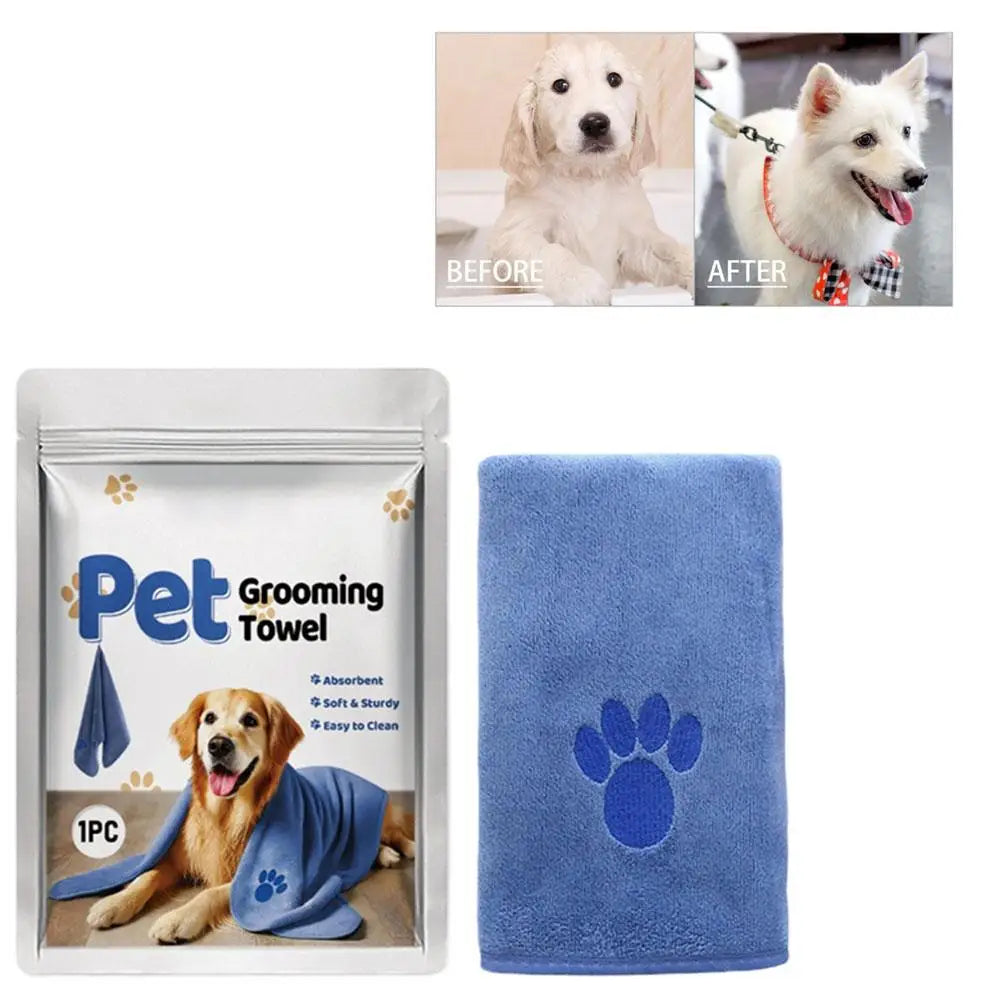 Embroidered Super Soft Towel For Cat Dogs ﻿ Quick-Drying Microfiber Pet Towel Absorbent Bath Towel Pet Grooming Supplies