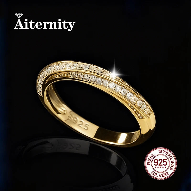 Pass Diamond Test Moissanite Ring And Zircon Unisex Rings 100% Real S925 Silver Ring For Men and Women Luxury Brilliant D VVS1