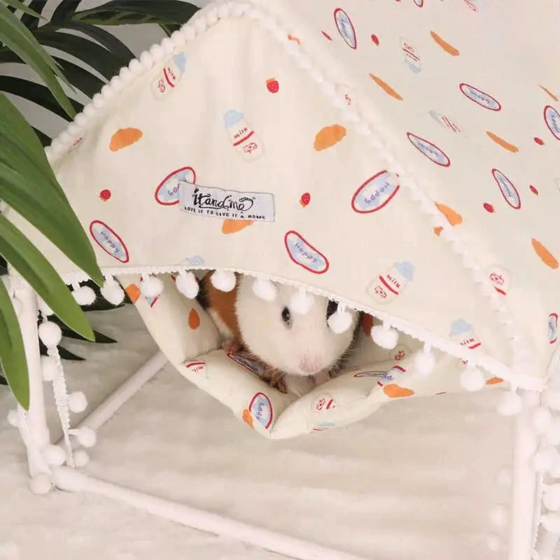 Small Pet Hammock Ferret Guinea Pig Chinchilla Dutch Pig Hanging Bed House Rat Hamster Shelter Accessories Small Animal Tent