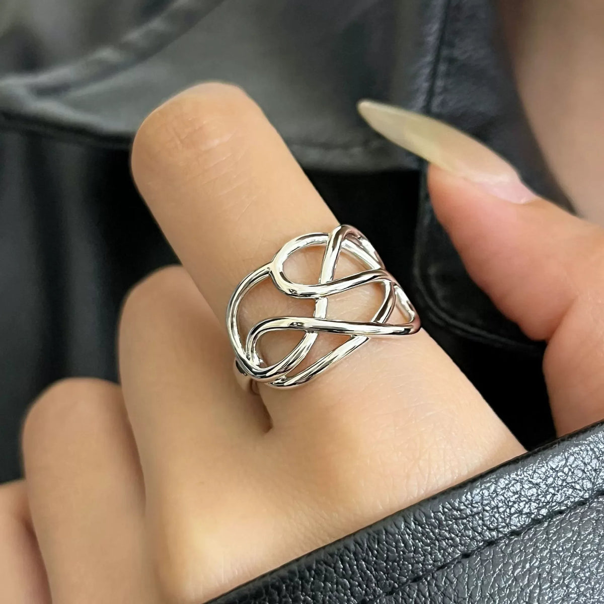 Sam Panda 925 Sterling Silver Mask Ring For Women Gift Frosting Vintage Irregular Personality Punk Jewelry Dropshipping
