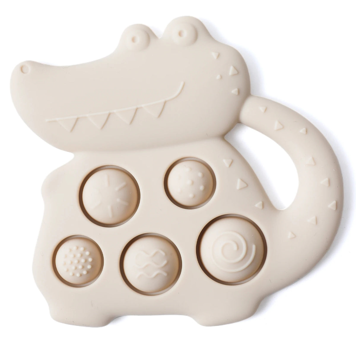 1pc Silicone Baby Toys 0-12 Baby Teether Toys Baby Fidget Toys Teething Sensory Toys Silicone Hand Bell Silicone Soothing Toys