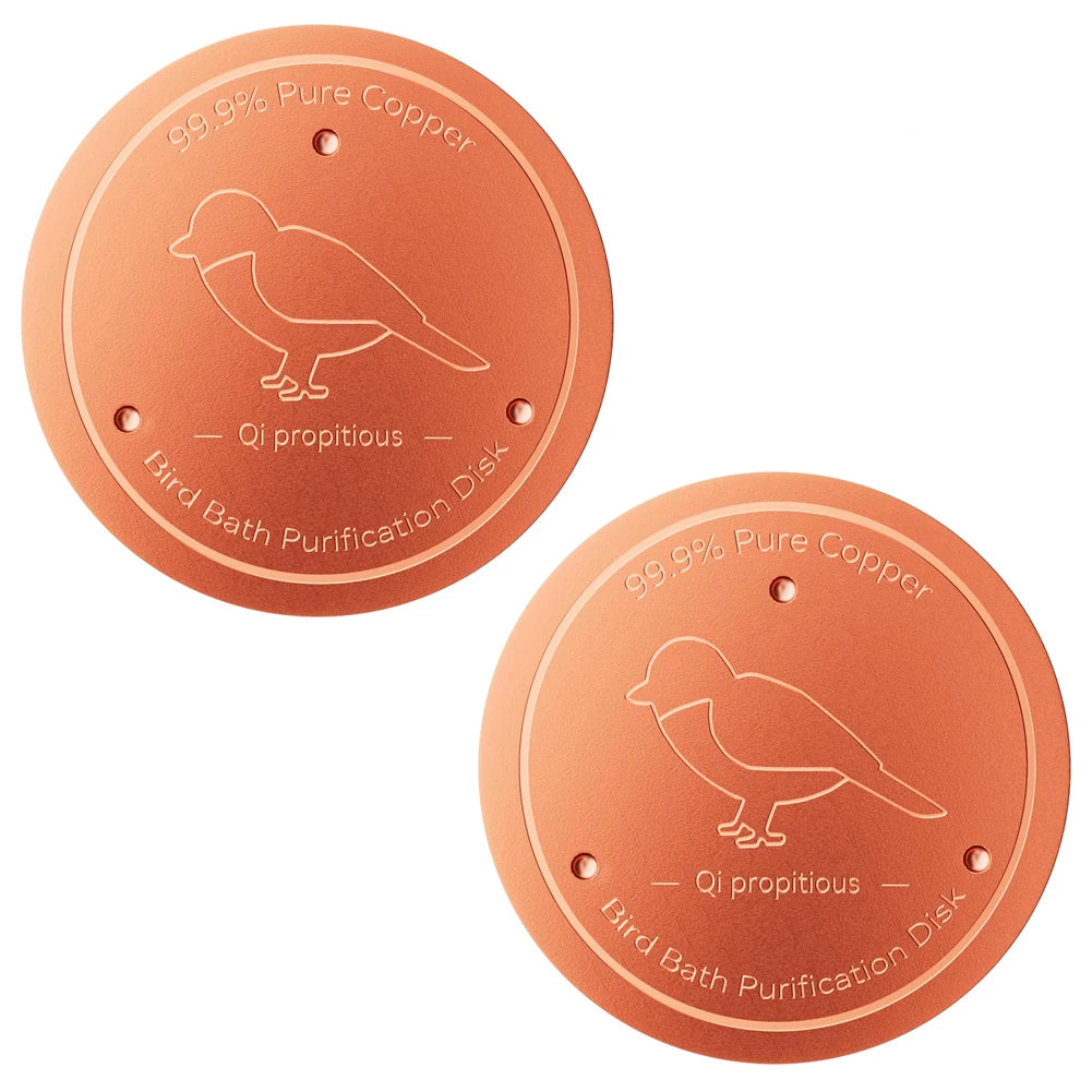 2/3Pcs Copper Bird Bath Purification Disk Garden Outdoor Feeder Tray Cleaner Bird Bath Water Fountain Fishpond Lawn