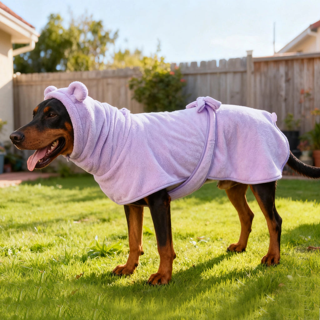 Quick Drying Soft Pet Bath Towel Robe Absorbent Soft Pet Bathrobe Dog Bath Towel for Small Big Medium Dogs and Cat