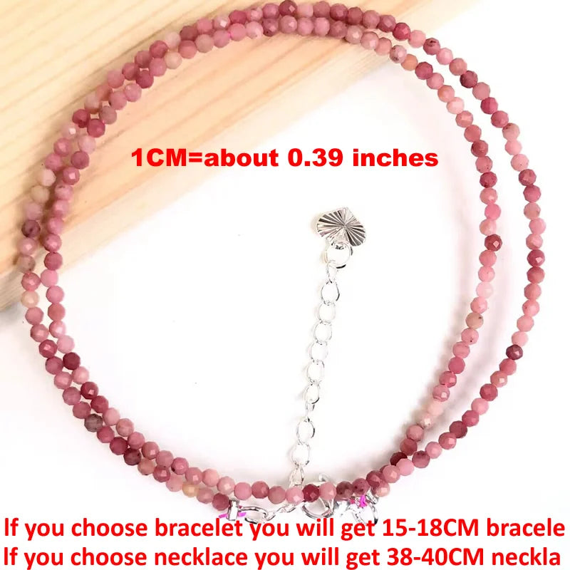 Fashion Women Bracelet necklace 2-3mm mini Cut angle beads tourmaline agate zircon natural pearl crystal Beaded Jewelry gift
