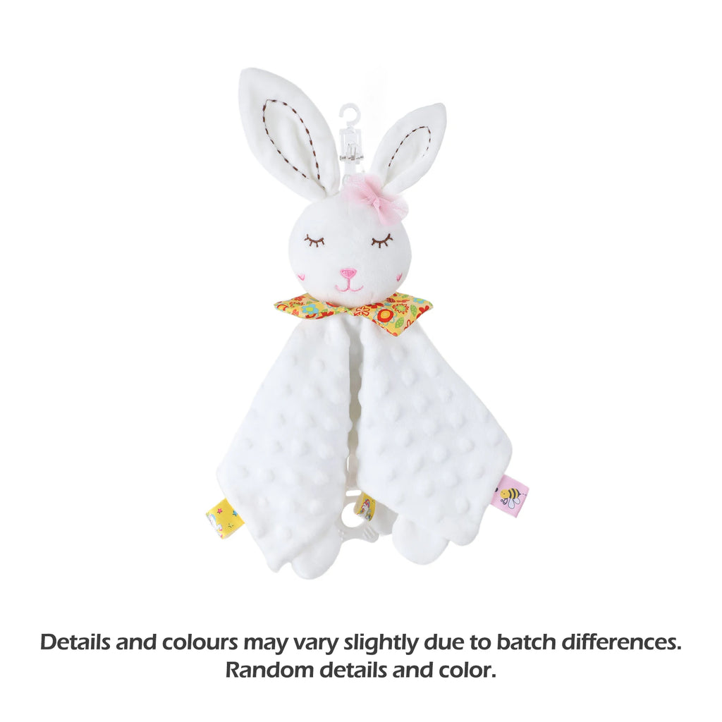 1pcs Baby Security Soothing Doll Towel with Teether Rattles Soft Blanket Snuggle Toy Stuffed Animal for Babies Newborns Gift