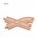 New Wooden Railway Track All Kinds Fork Rail Bifurcation Beech Wood Track Accessories Fit for Thomos Wooden Train Tracks Toy