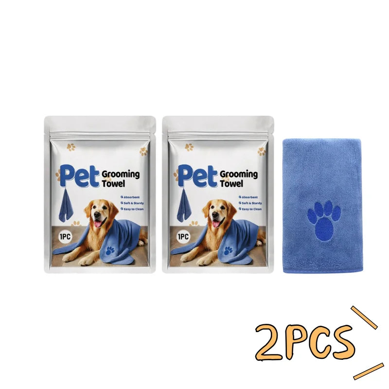 Embroidered Super Soft Towel For Cat Dogs ﻿ Quick-Drying Microfiber Pet Towel Absorbent Bath Towel Pet Grooming Supplies