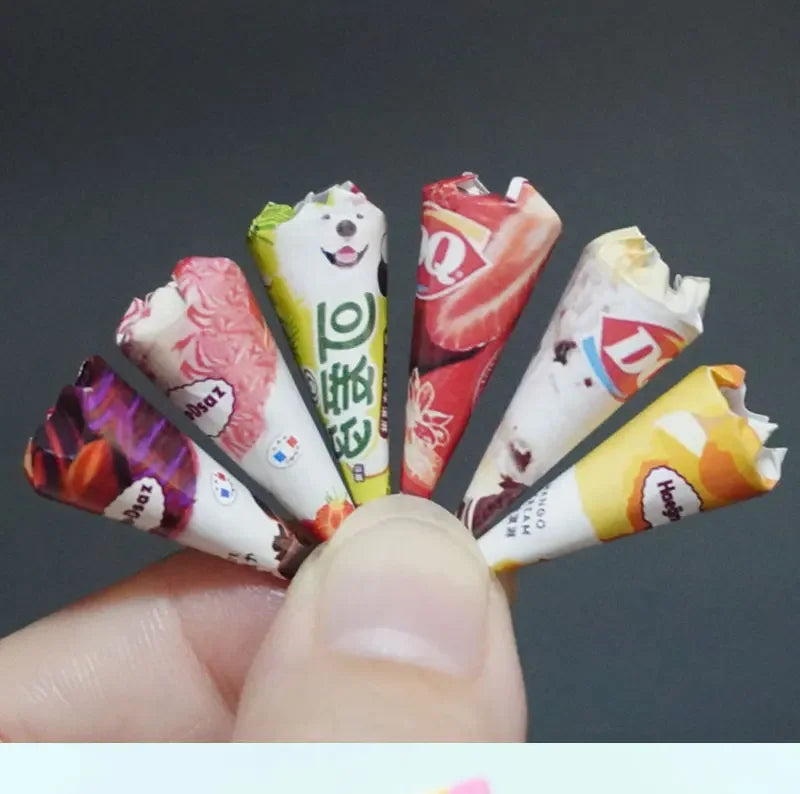 Miniature Mini Ice Cream Beer Can Foods Snack Drinks Model For Blyth Ob11 Dolls Accessories Kids Pretend Play Supermarket Toys