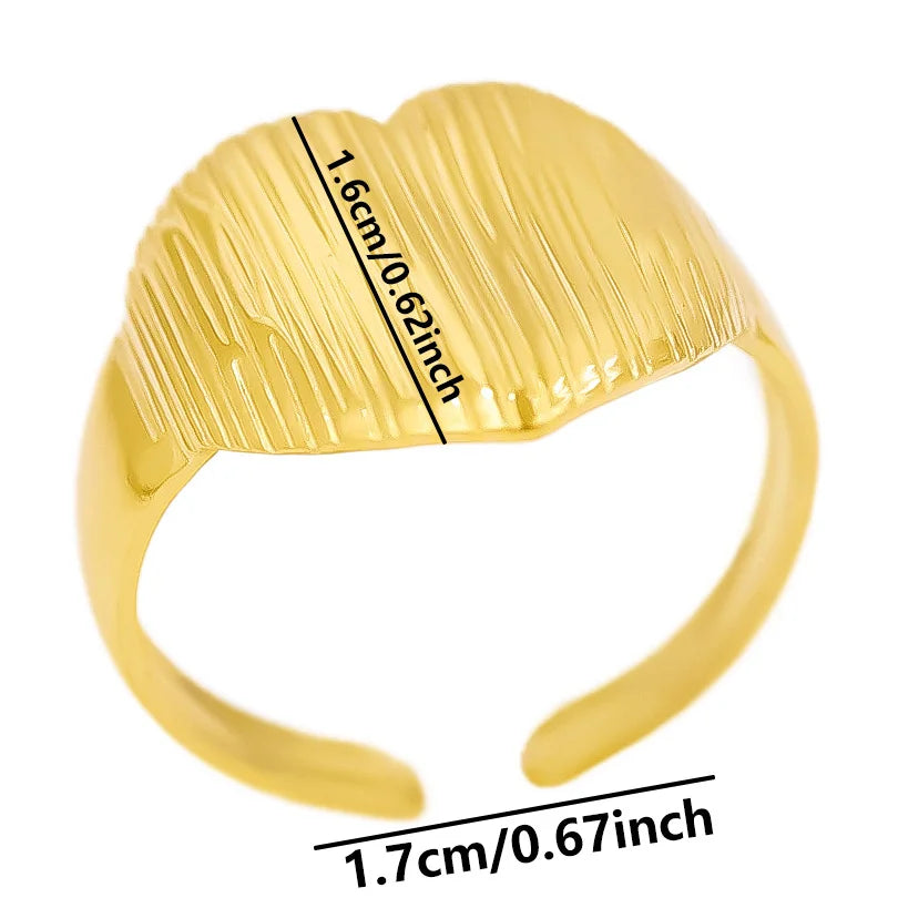 1pcs Classic Tiger Eye Real Stone Open Adjustable Stainless Steel Rings For Women Men Accessories Gold Color Finger Jewelry Ring