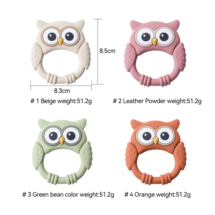 1PC Baby Silicone Teether Toys Food Grade Silicone Teething Animal Dental Teething Goods for Newborn Soothing Nursing Toys