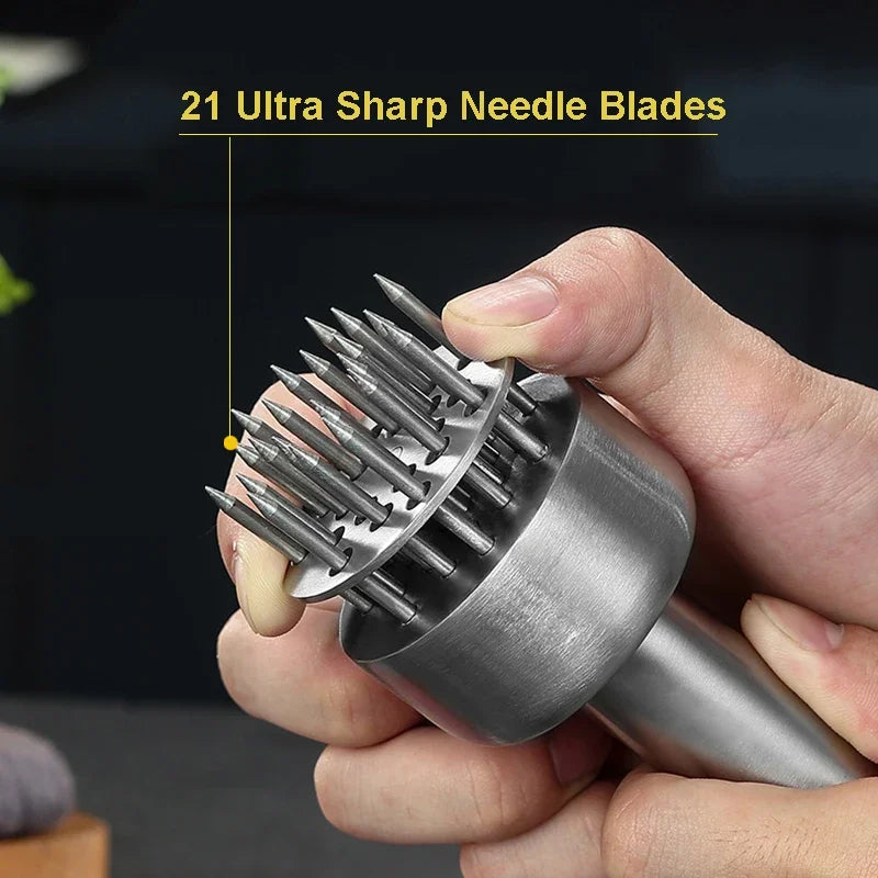 304 Stainless Steel Loose Meat Needle Meat Tenderizer Household Quick Insert Beef Artifact Loose Meat Hammer Steak Kitchen Tool