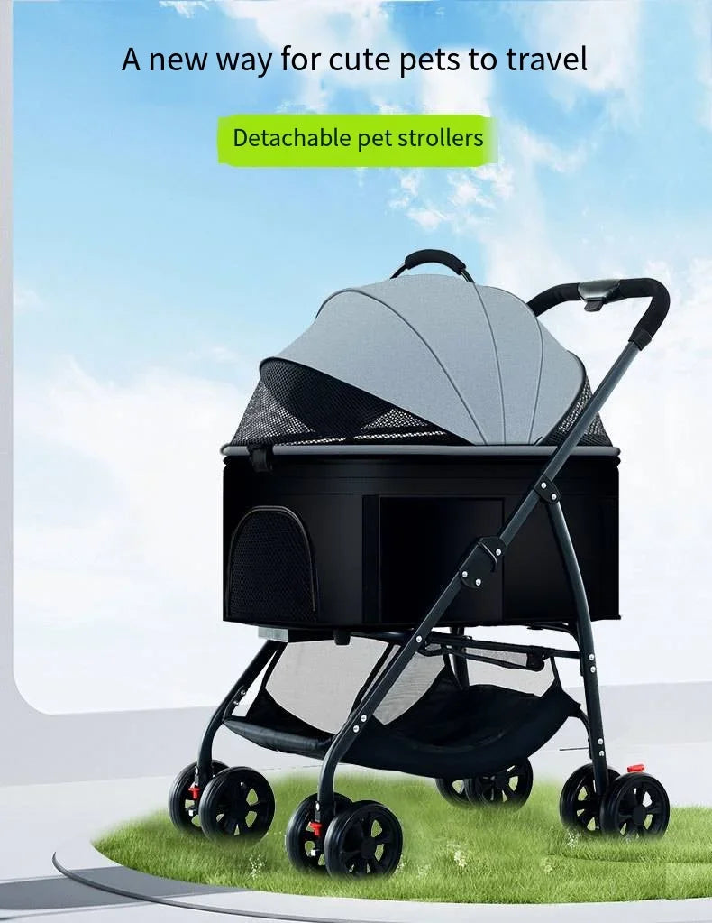 Pet Car Strollers 3in1 Lightweight Foldable Specifically Designed for Walking Dogs Infants Medium-sized Small Dogs Cats Outdoor