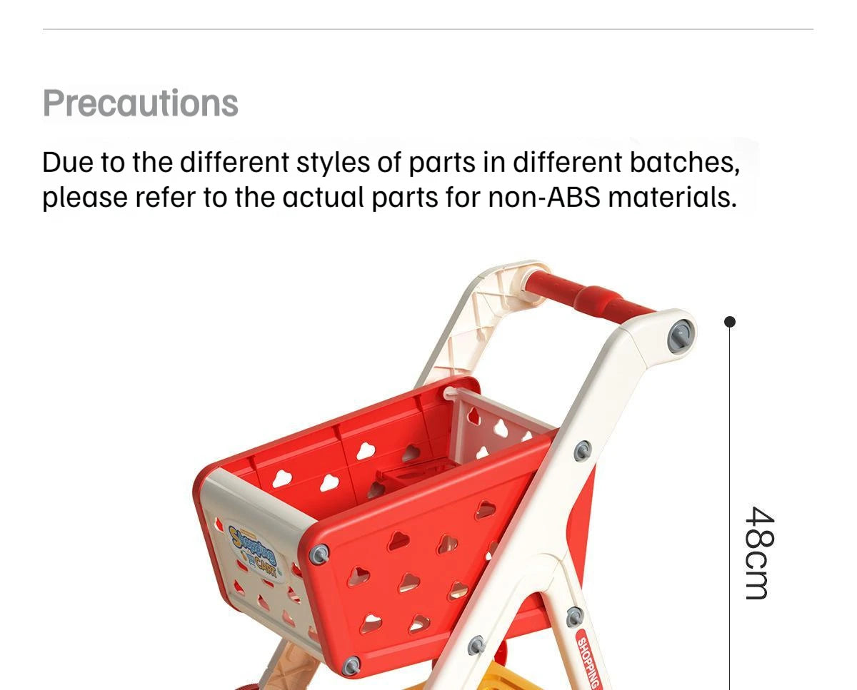 Shopping Cart Toy baby Small Trolley Children Play House Fruit Cut Music Kitchen Supermarket Men and Girls Early Education Toys