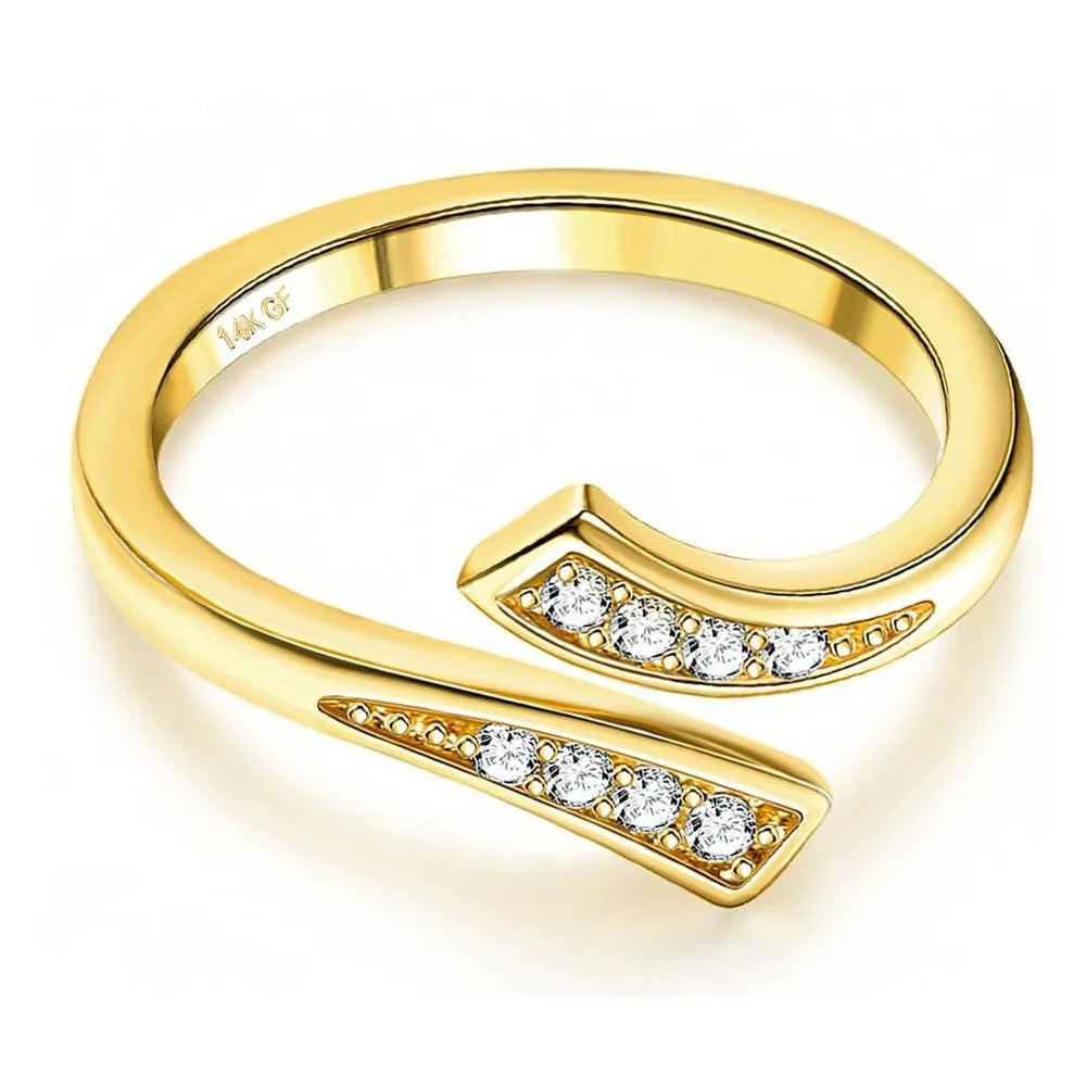 Bobisty 14K Gold Plated Toe Rings for Women Adjustable Toe Ring Non Tarnish Open Band Toe Rings CZ Bow Summer Beach Foot Jewelry