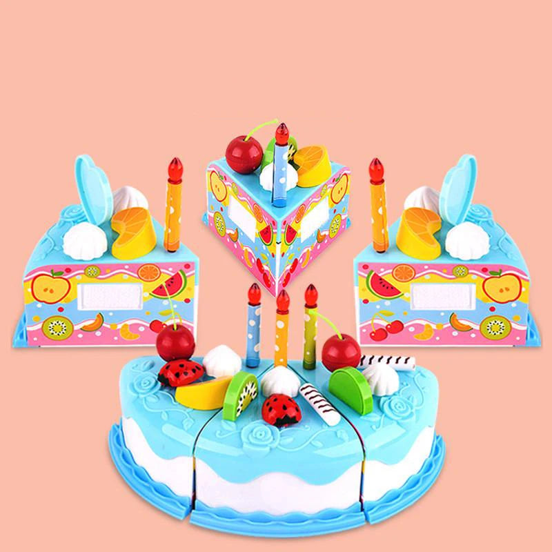 Cutting Fruits Vegetables Toys Set Game Baby Plastic Food Toy Simulated Kitchen Toy Children Pretend Play Cakes Toys Girls Gifts