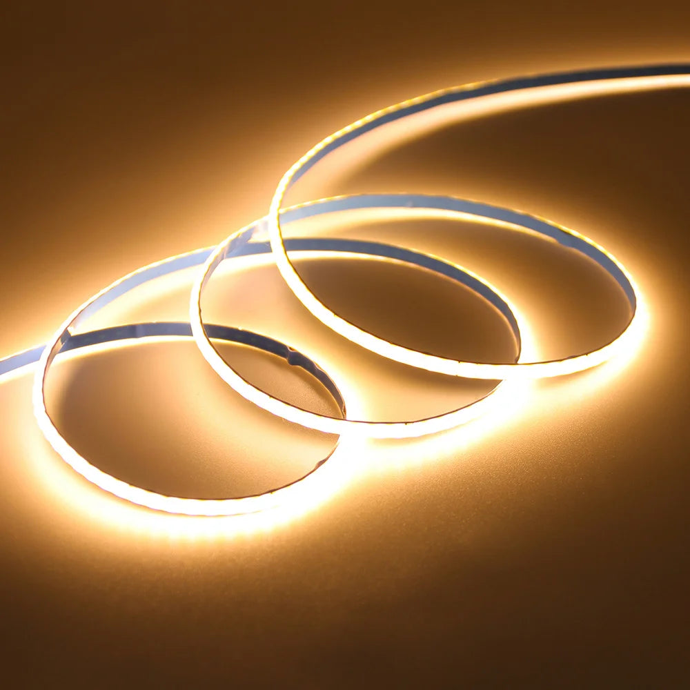 5V USB 3mm PCB COB LED Strip Light with Switch Dimmer Remote Control 320 LEDs High Density Linear Lighting Flexible Tape Lamp