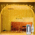 USB LED Curtain Lights with Remote Control, Christmas Fairy Lights for Wedding Birthday Bedroom Party Home Decor