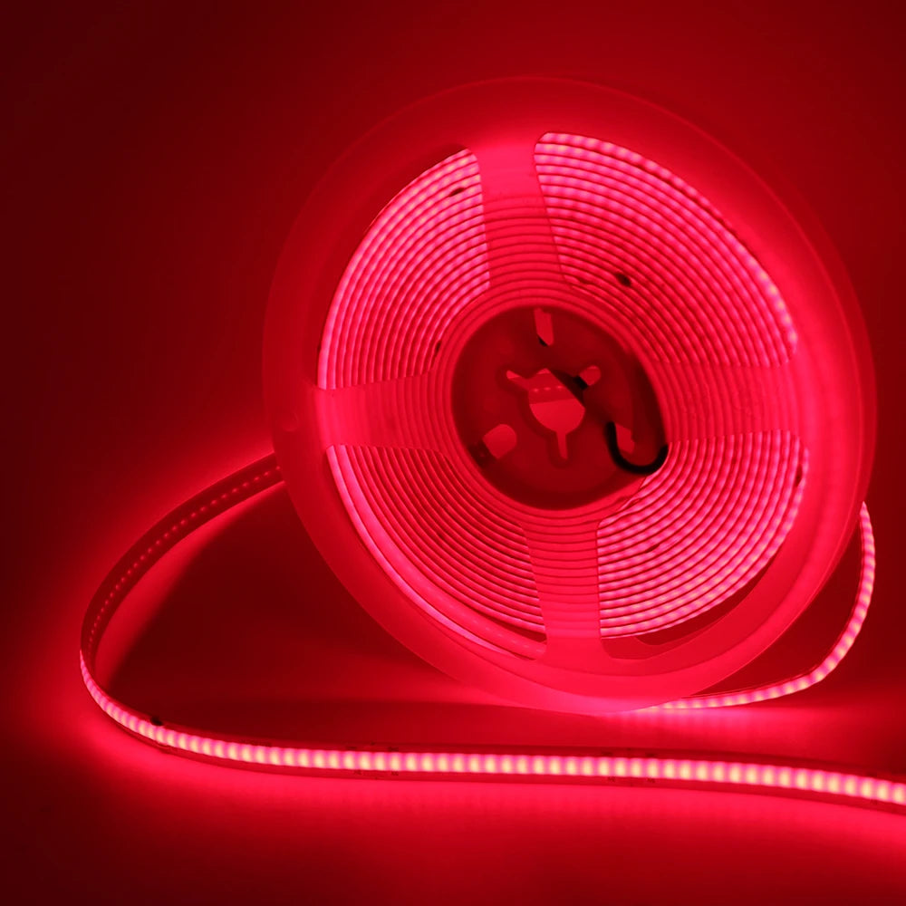 5V USB COB LED Strip Light 3Keys Touch Dimmable ON/OFF Switch Bright Red Green Blue Warm White 320LEDs Flex Ribbon Tape 8mm PCB