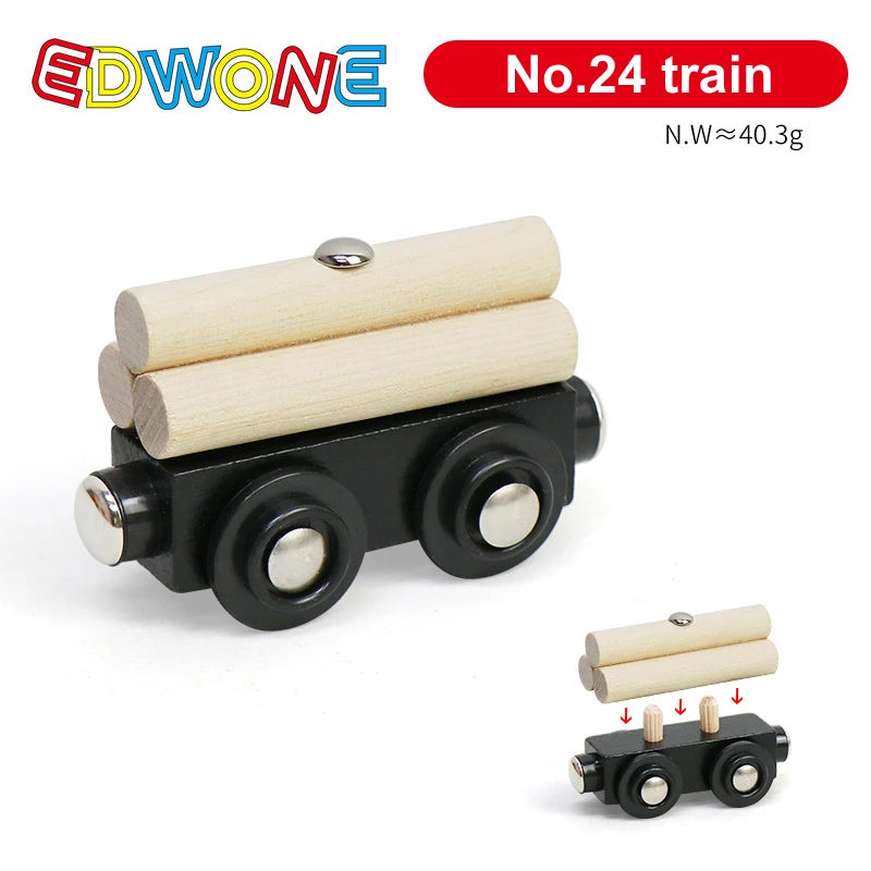1pcs Magnetic Train Toys Wooden Train Locomotive Car Truck Railway Accessories Fit for Wooden Tracks Toys Gifts