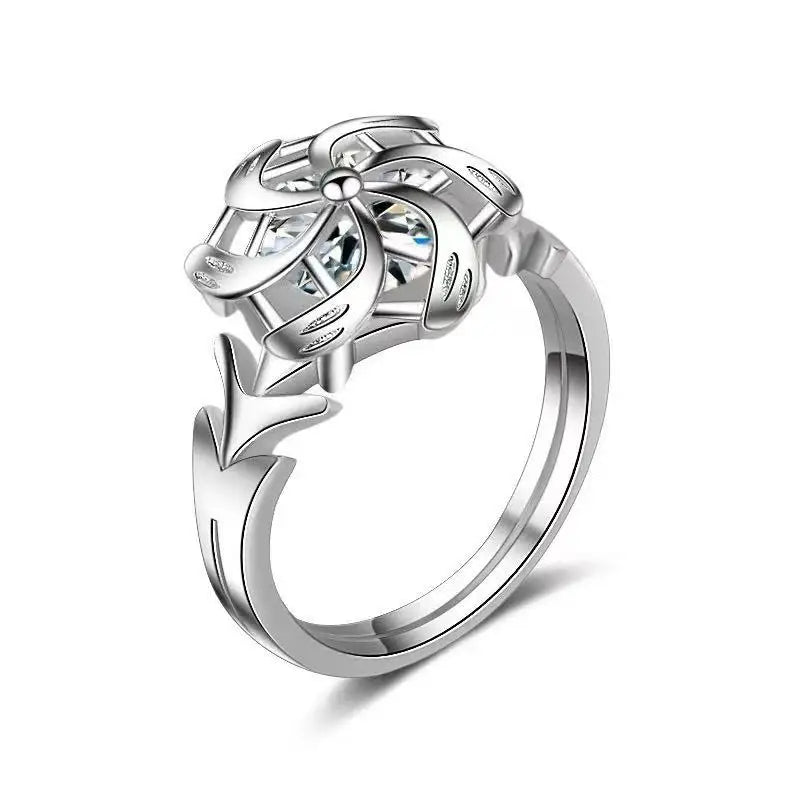 Genuine 925 Sterling Silver Ladies Ring The Galadriel Nenya Zircon Engagement Wedding Band Ring