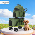 Double Pet Stroller with Detachable Carrier for Medium Small Dogs and Cats Durable Universal Wheels with Brakes Max for 30LBS
