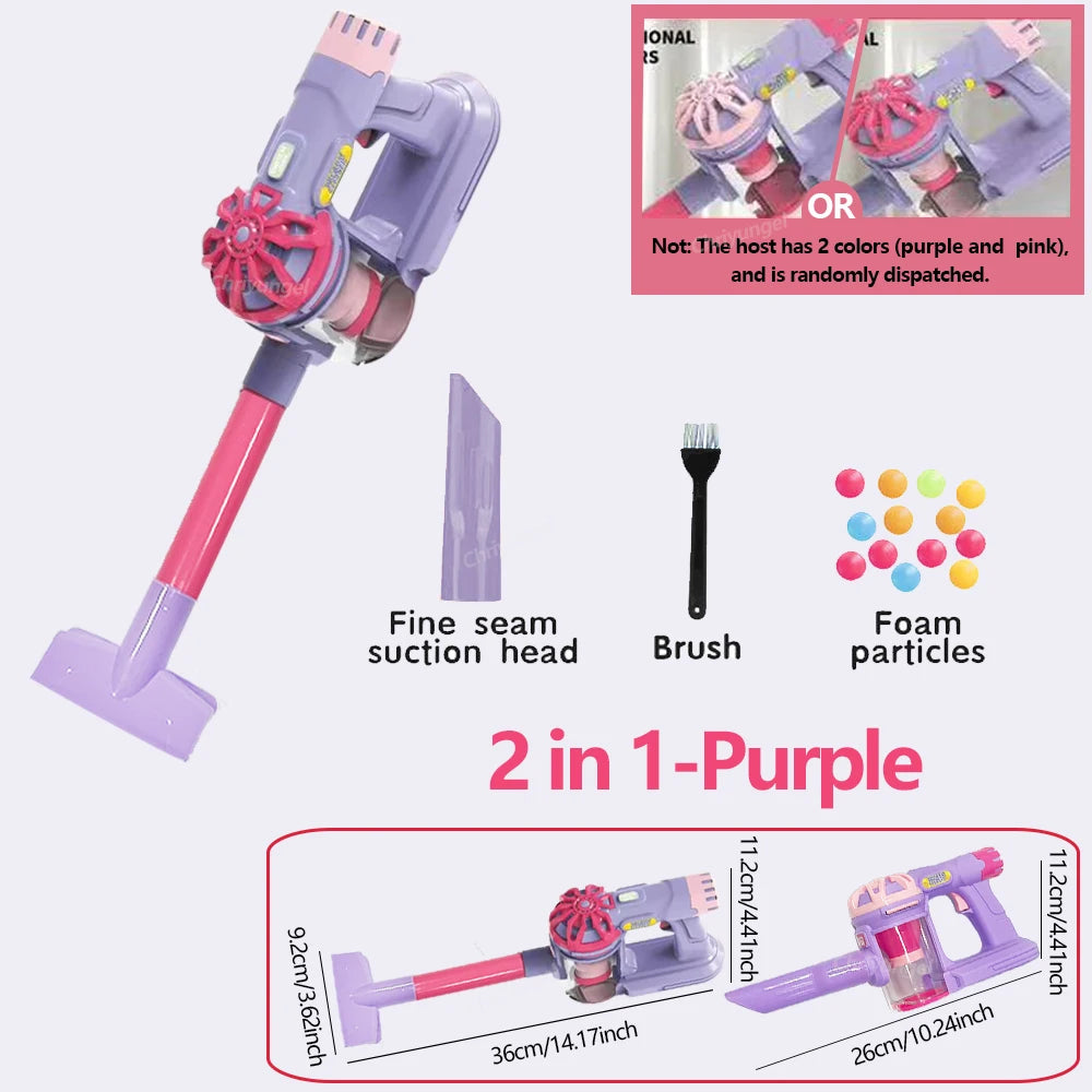 Kids Vacuum Cleaner Toy Realistic Pretend Play for Toddlers To Learn Cleaning Housekeeping Educational Toys for Boys Girls Gifts