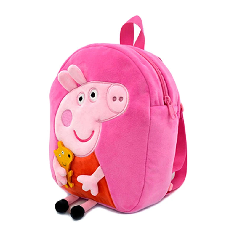 Genuine Peppa Pig 27cm Plush Backpack George Kindergarten Backpack Cartoon Shoulder Children Bag Girls Birthday Gifts Toys