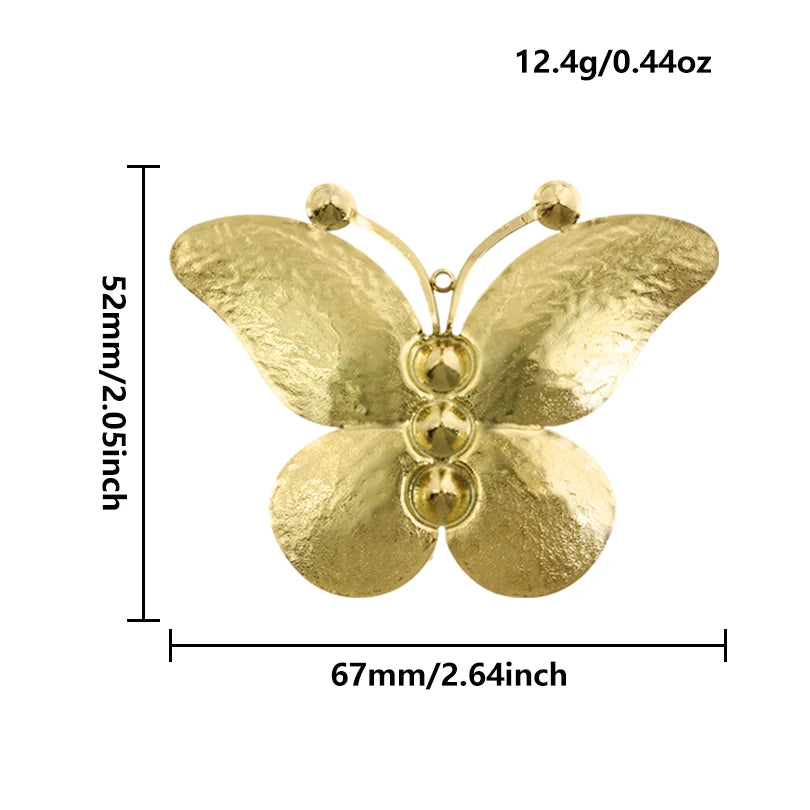 5pcs Stainless Steel Bee Spider Cicada Butterfly Dragonfly Flower Tree Grass Pendants Insects Charms Jewelry Making Accessories
