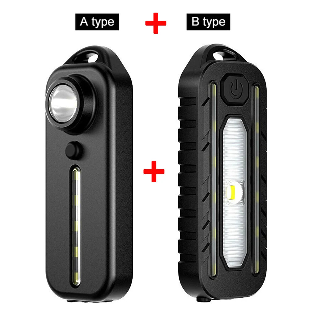 LED Red and Blue Shoulder Light with Clip USB Rechargeable Flashlights Warning Safety Torch Bike Warn LANTERN