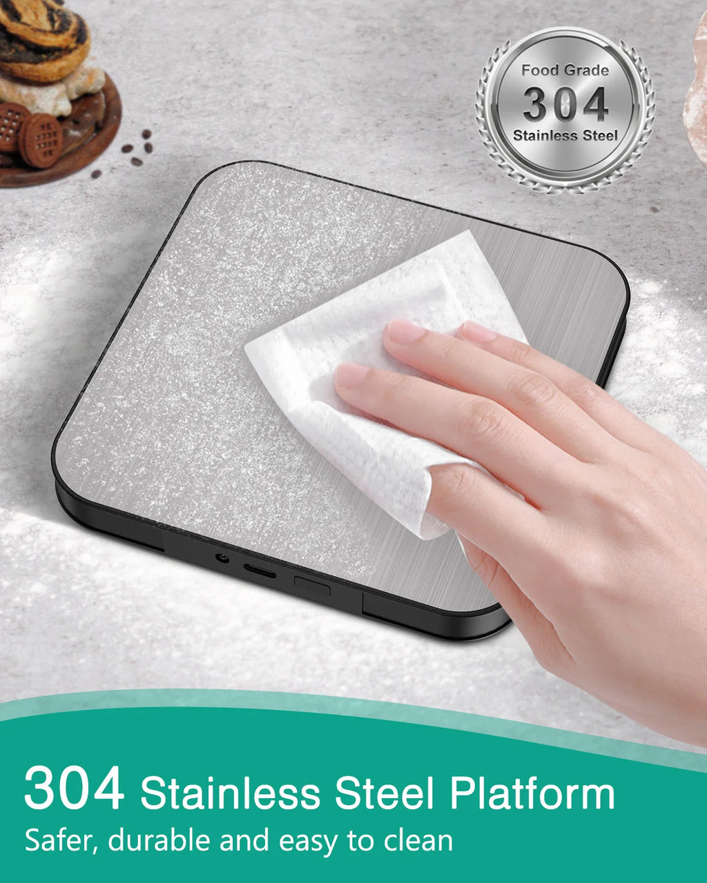 15KG Wireless Magnetic Digital Kitchen Scale with Remote LCD Display Split-Designed Food Scale for Baking Cooking Meal Prep