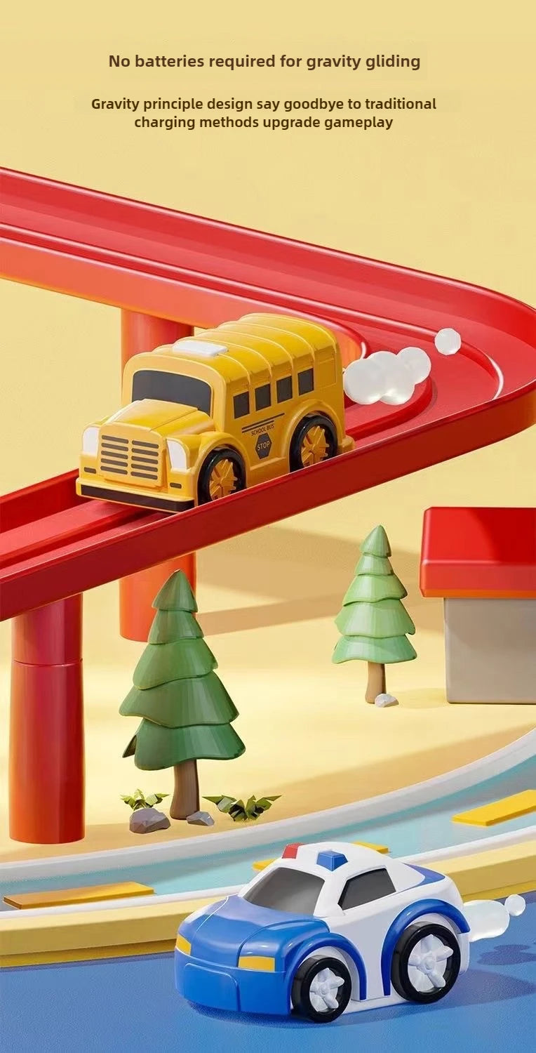 Racing Rail Car Model Educational Toys Children Track Adventure Game Brain Mechanical Interactive Train Animals Space Rocket Toy