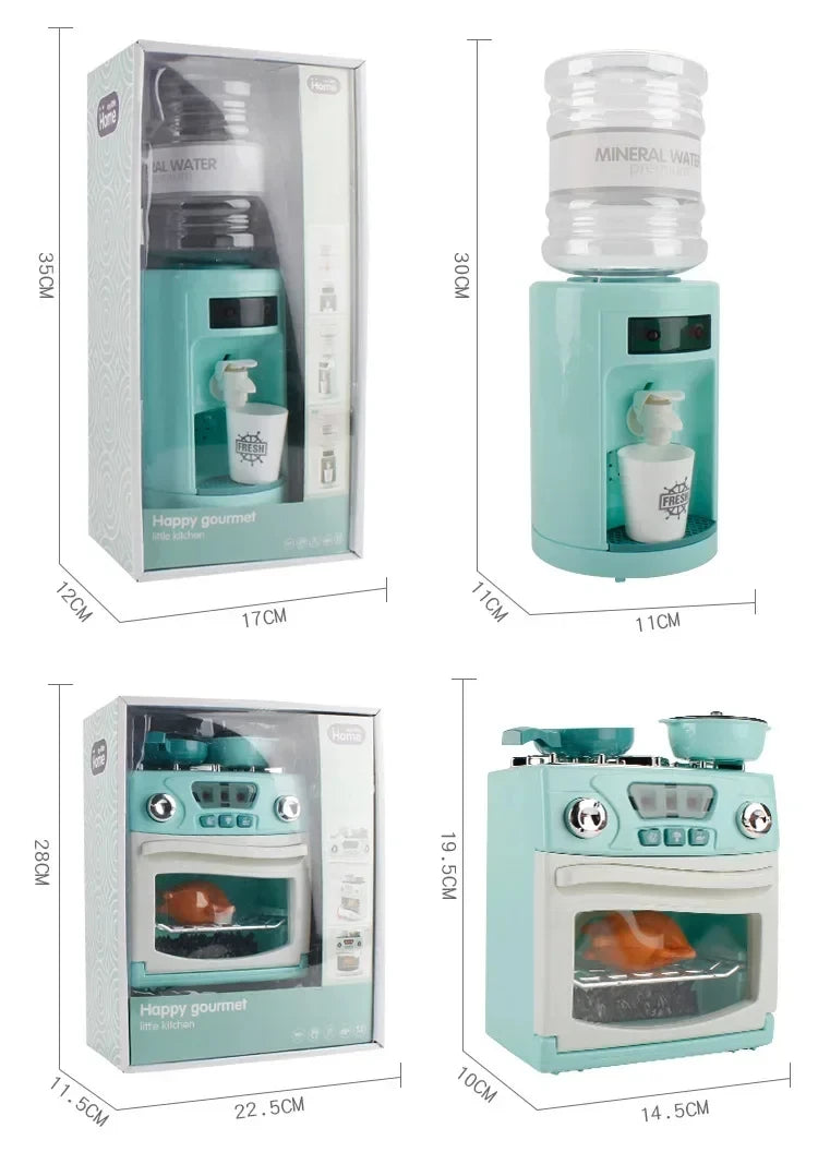 Simulation Kitchen Appliance Playset Kids Pretend Play Kitchen Toy Mini Household Appliance Role-Play Set Educational Toys Gifts