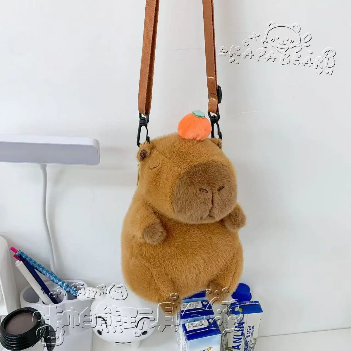 Cute Soft Plush Capybara Backpack Girl Fashionable Crossbody Bag for Women Kawaii Shoulder Bag for Children Gifts for Girlfriend