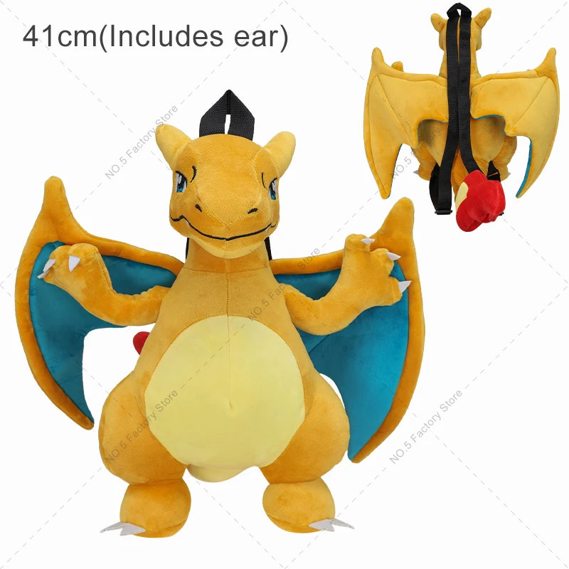 Eevee Mimikyu Charizard Gengar Plush Backpack Funny Cartoon Large-Capacity Student Backpack Kindergarten Bag Child Gift