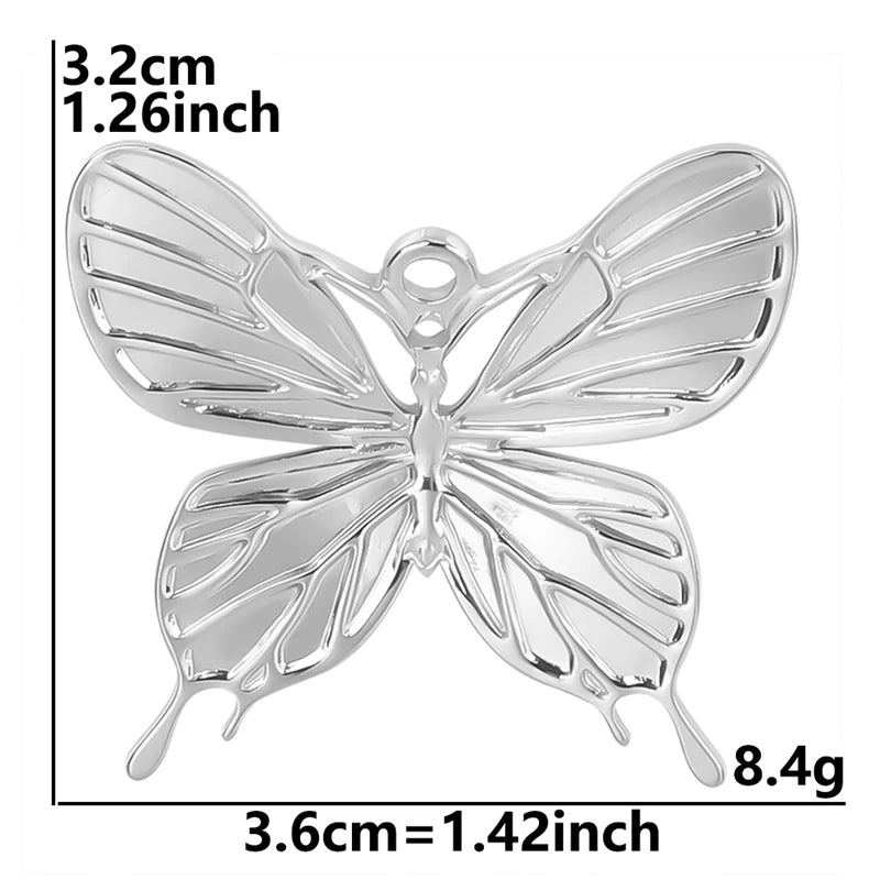 10PCS Ancient Egyptian Scarab Beetle Pendants Charms Stainless Steel Dragonfly Butterfly Pendant for Jewelry Making DIY Necklace