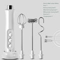 USB Rechargeable Milk Frother Mini Handheld Electric Foam Maker with 3 Speed Whisks for Latte Coffee Cappuccino