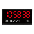 21 Inch Large Digital Wall Clock USB Powered Time Calendar 12/24H Time/Day/Month/Year/Temp Display Electronic LED Alarm Clock