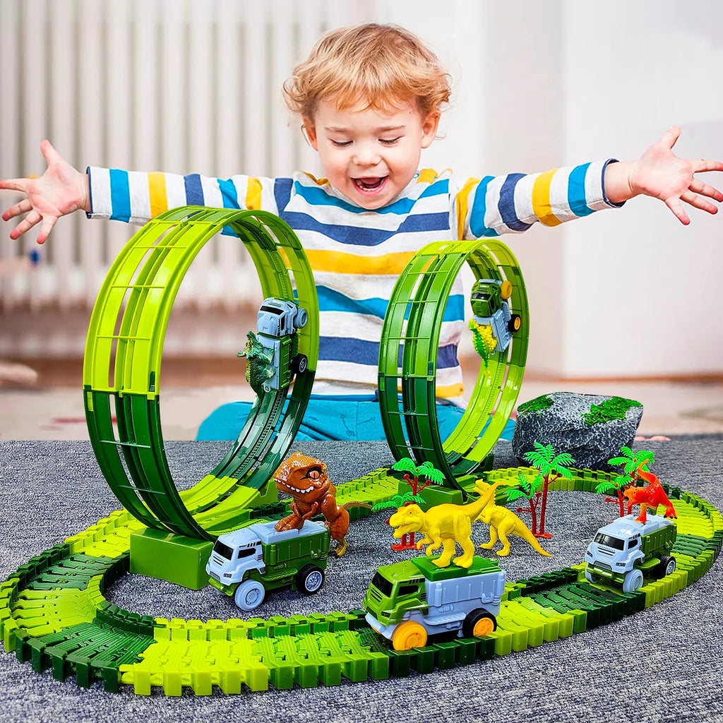 Replacement Cars for Tracks - Extra Race Car Accessories for Dinosaur Race Track & Train Toy Gift - for Kids Boys and Girls Toys